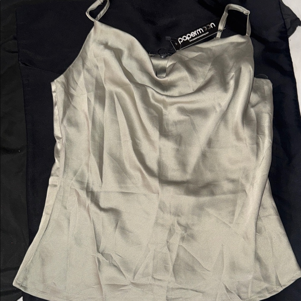 Papermoon Gray Satin Camisole
